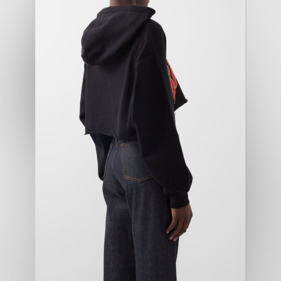 BNWTT Women's Gucci Slogan-Print Cropped Hoodie Size M/L/XL - Picture 4 of 12